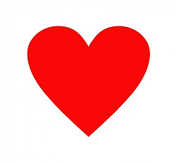 Grafika przedstawiajca symboliczne czerwone serce